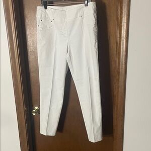 Ruby Rd. Women’s White Slimming Contour Waistband Pants Size 12 Short NWT